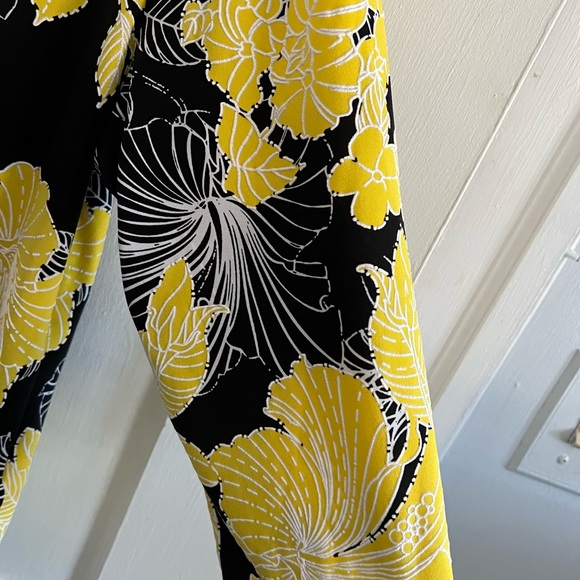 Ruby Road Striped 3/4 sleeve Shirt Small PXL Yellow flowers - Picture 4 of 4